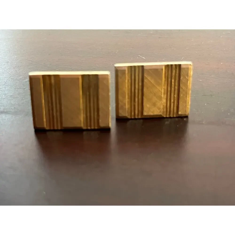 VTG Cufflink Lot of 4 Gold Tone Classy Elegant Preppy Coquette